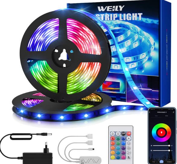 Tira LED Weily 15M RGB con Control Remoto