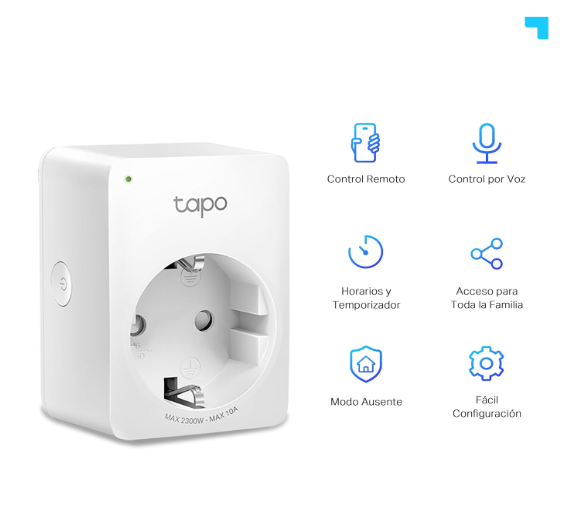 TP‑Link Tapo P100 | Enchufe Inteligente WiFi Mini | Alexa y Google