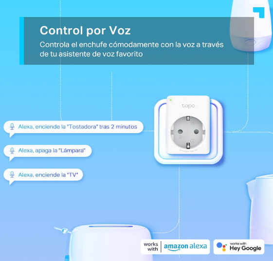 TP‑Link Tapo P100 | Enchufe Inteligente WiFi Mini | Alexa y Google